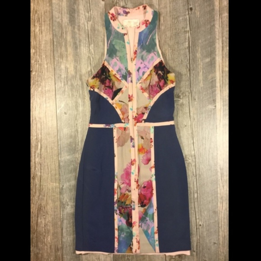 RARE Nicole Miller Artelier Floral Vanguard Dress